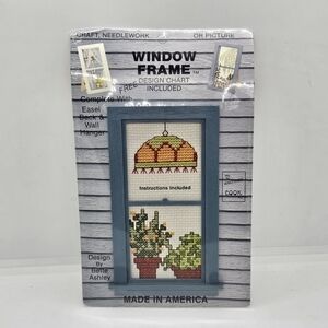 NEW Another Look Window Frame for cross stitch in blue-gray
